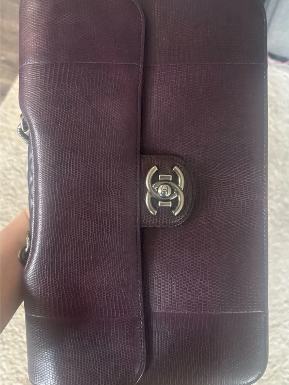 Rare Piece of CHANEL Craftsmanship — Prune Lizard Perfect Edge Flap